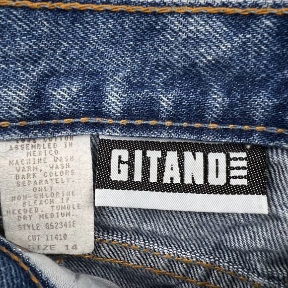 Girls Vintage Jeans Size 14 Gitano 1980's High Waisted - Picture 5 of 7